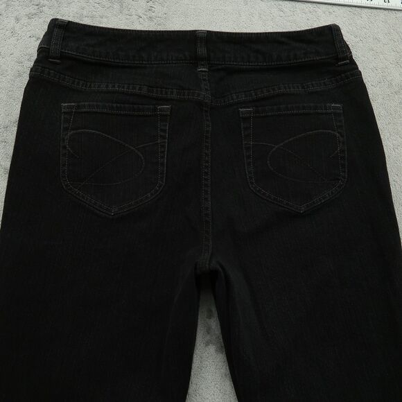 Chico's Platinum Jeans Women's 1.5R US-10 Black Mid-Rise Slim Leg 29.5" Inseam - Picture 13 of 16